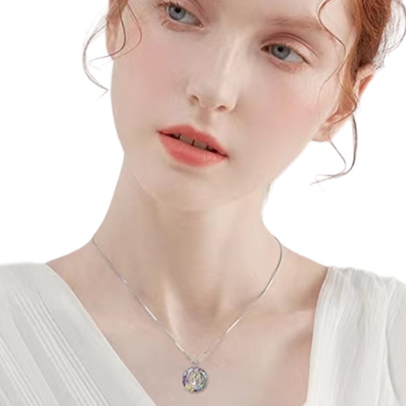 Multicolored Unicorn Pendant Necklace on Silver Chain - Picture 3 of 6